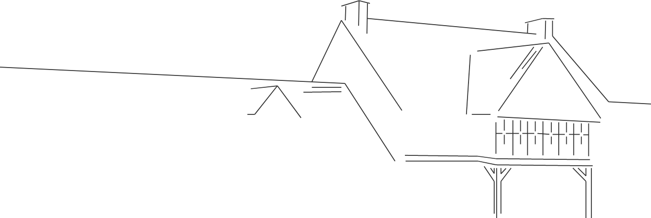 Whoon gebouw lijntekening