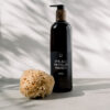 Handzeep zwarte fles met quote geur mint sinaasappel