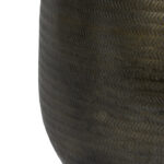 Details antiek bronzen vaas bolvormig rond