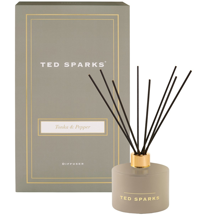 Geurstokjes Ted Sparks tonka pepper taupe