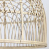 Gevlochten rotan hanglamp rond naturel
