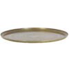 Gouden dienblad rond met reliëf