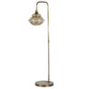 Gouden vloerlamp met glazen kap