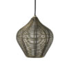 Hanglamp antiek brons met raster