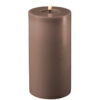 Kunststof led kaars mocca