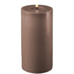 Kunststof led kaars mocca
