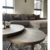 Metalen salontafel met roggenhuidblad Richmond