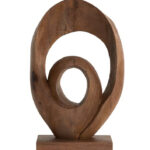 Ornament in rond van hout