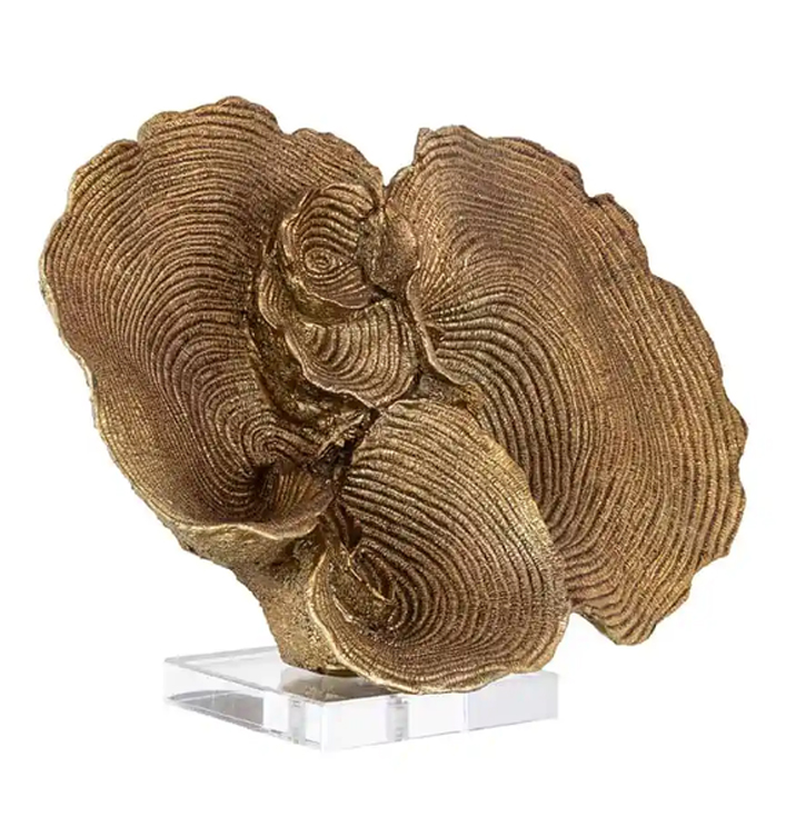Acryl ornament koraal in goud van Richmond