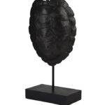 Ornament van kunststof in zwart