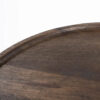 Rond bruin mangohout blad