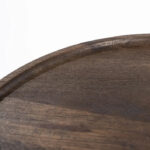 Rond bruin mangohout blad