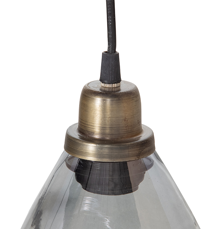 Rookglas detail hanglamp waterval