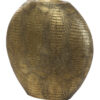 Smalle ovale vaas krokodil antiek brons