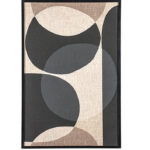 Wanddoek stof zwart patroon hout