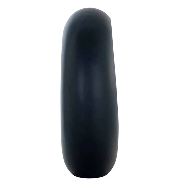 Zijkant zwarte tafellamp ovale vorm