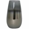 Zilver grijze vaas van glas metallic