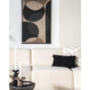 Zwart wanddoek met patroon