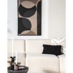 Zwart wanddoek met patroon