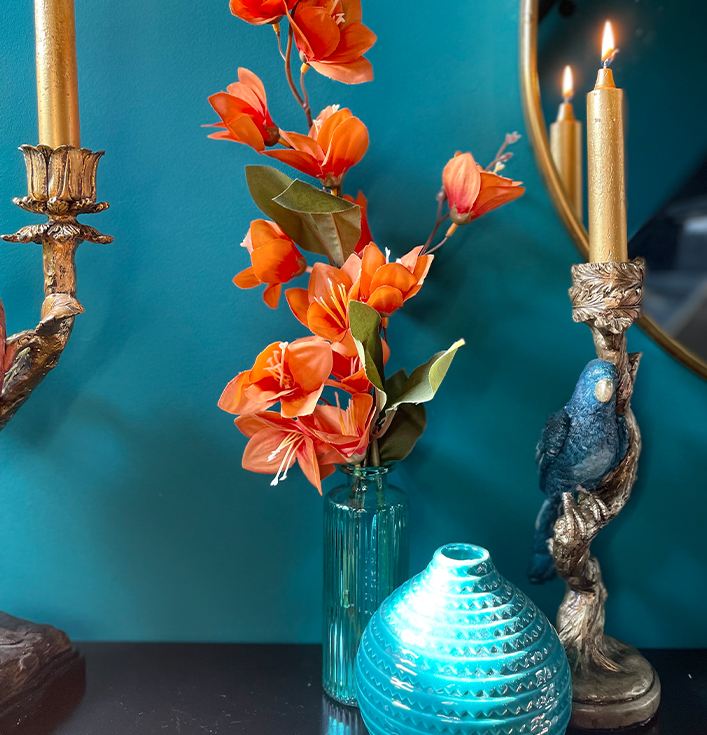Succubus Home Flower With Birds Kandelaar Goud