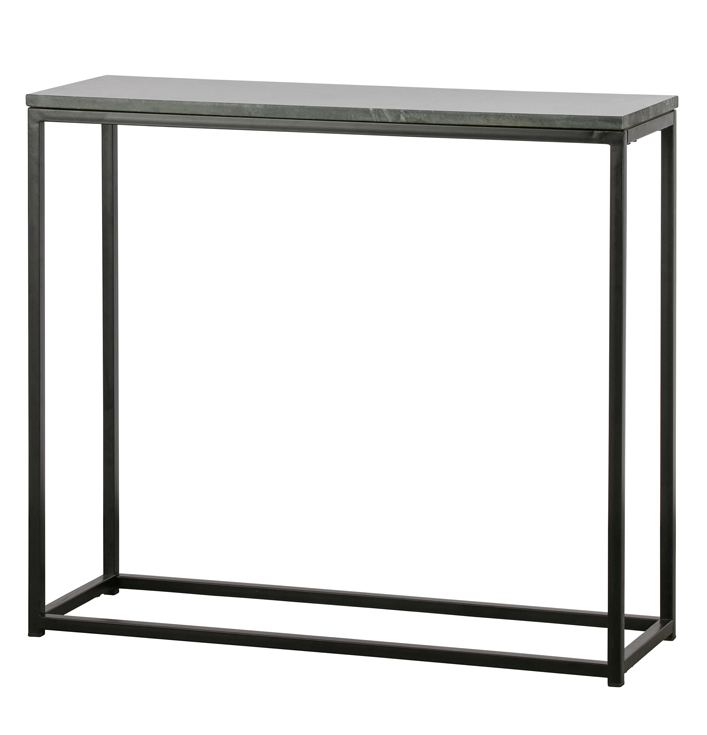 Sidetable met marmeren blad zwart