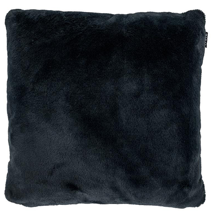 vierkant sierkussen met glans donkerblauw