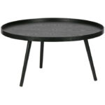 Bijzettafel rond zwart hout