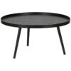 Salontafel rond zwart hout