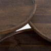 Bruin rond mangohout salontafels