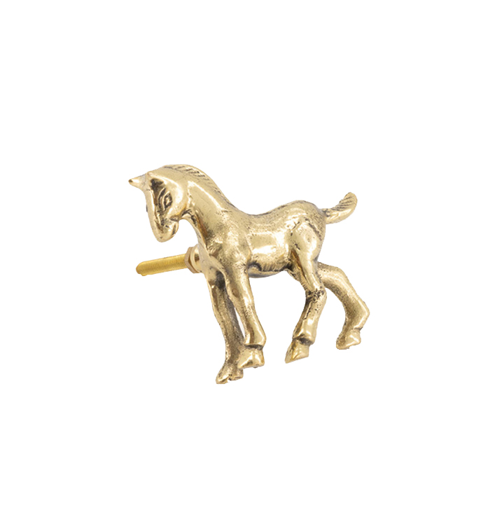 Doing Goods kastknop gouden paard