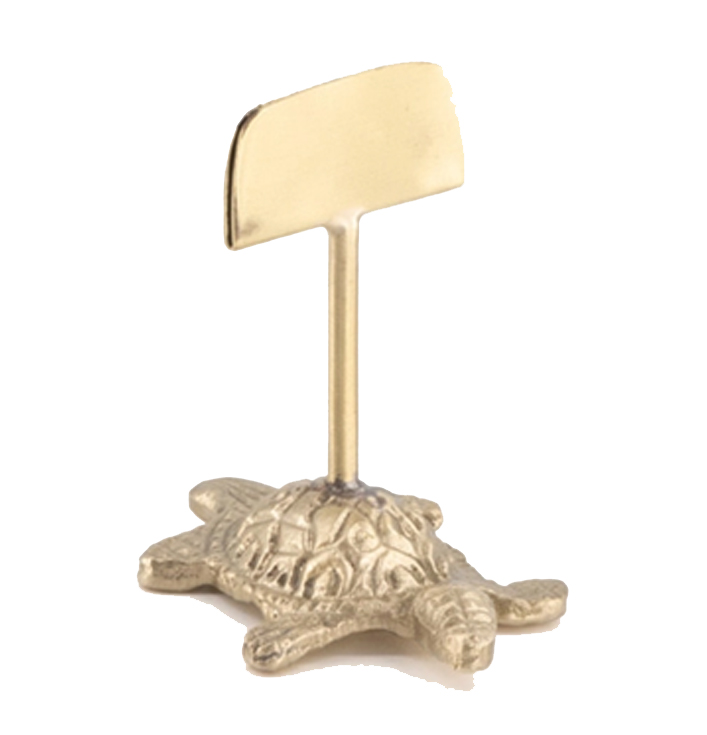 Doing Goods schildpad kaarthouder goud messing