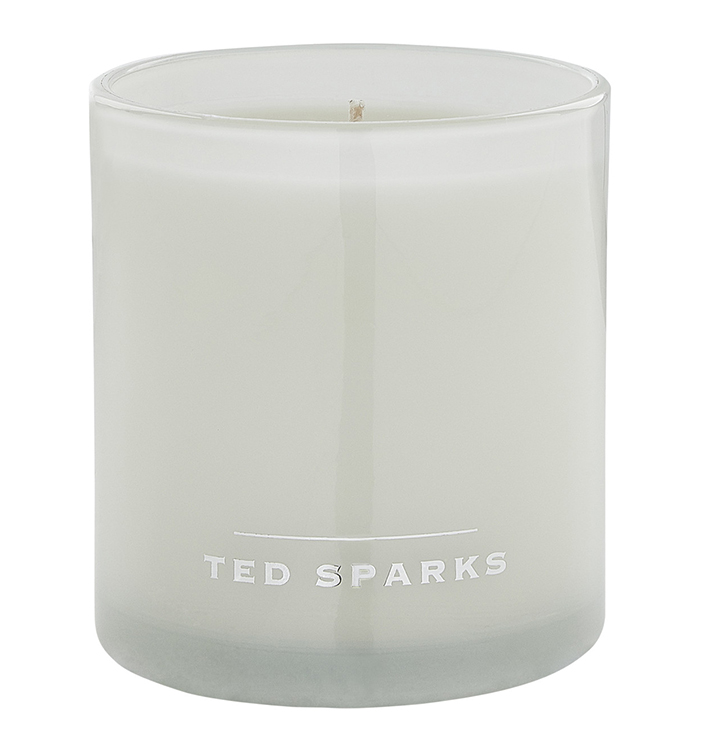 Geurkaars Ted Sparks Fresh Linen wit