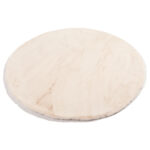 Hoogpolig beige vloerkleed