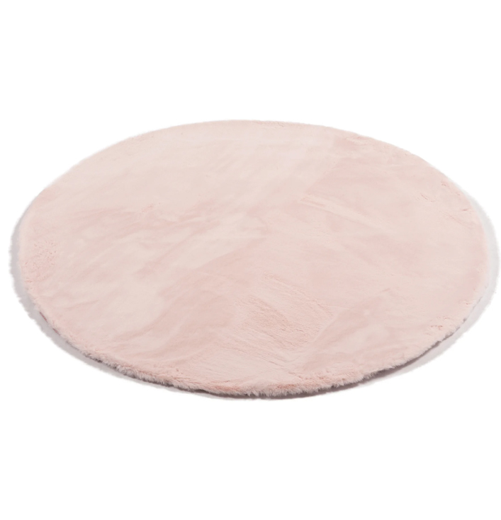Hoogpolig polyester kleur 43 roze vloerkleed