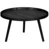 Hout salontafel zwart rond