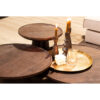 Mangohout salontafels bruin rond