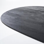 Ovaal eettafel zwart mangohout