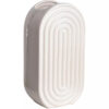Ovale vaas met strepen wit