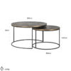 Richmond salontafel set goud