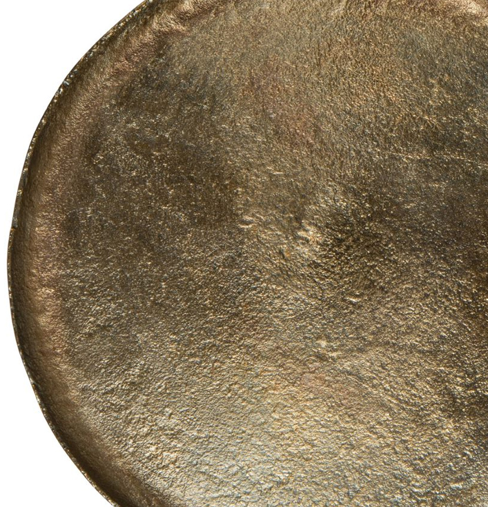 Rond dienblad antiek brons metaal