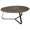 Rond goud aluminium salontafel