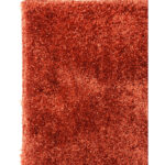 Rood polyester vloerkleed hoogpolig