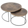 Salontafel set in goud aluminium patroon