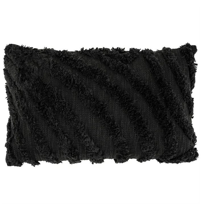 Sierkussen zwart patroon polyester