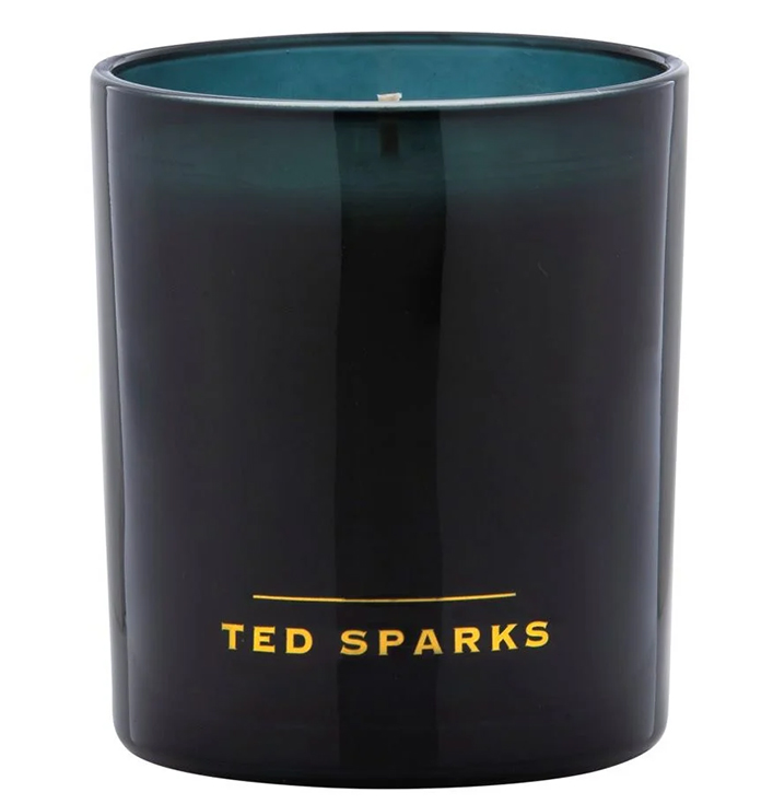 Ted Sparks geurkaars white tea chamomile zwart