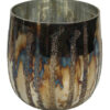 Theelicht roestig glas zilver