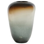 Vaas glas grijs bruin