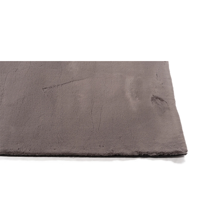 Vloerkleed Taupe hoogpolig polyester kleur 23