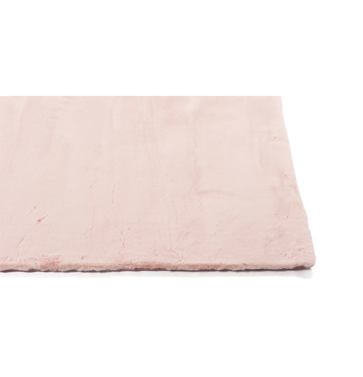 Vloerkleed hoogpolig roze polyester kleur 43
