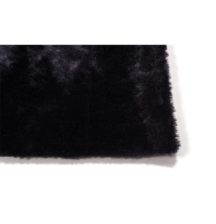 Vloerkleed zwart polyester kleur 39 hoogpolig